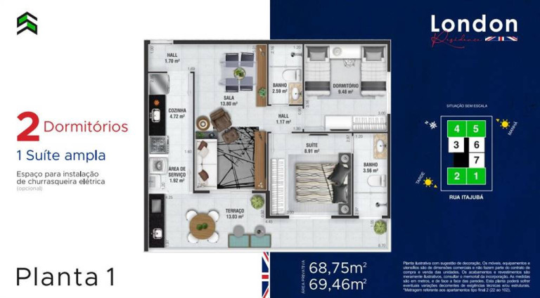 Imagem Apartamento com 2 Quartos à Venda, 70 m² em Vila Guilhermina - Praia Grande