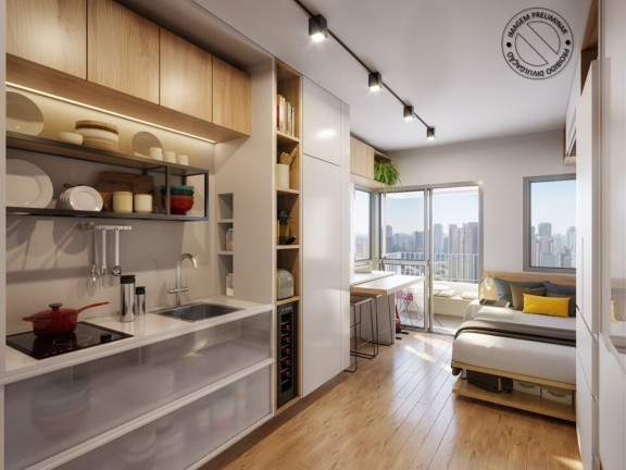 Imagem Apartamento com 1 Quarto à Venda, 29 m² em Brooklin Paulista - São Paulo