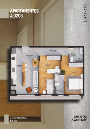 Imagem Apartamento com 2 Quartos à Venda, 66 m² em Centro - Santa Maria Imagem Apartamento com 2 Quartos à Venda, 66 m² em Centro - Santa Maria