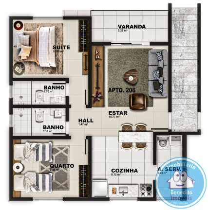 Imagem Apartamento com 2 Quartos à Venda, 66 m² em Quintas Do Descobrimento - Porto Seguro
