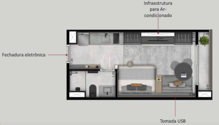 Imagem Apartamento com 1 Quarto à Venda, 24 m² em Pinheiros - São Paulo