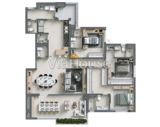 Imagem Apartamento com 3 Quartos à Venda, 151 m² em Jardim Olhos Dagua - Ribeirão Preto