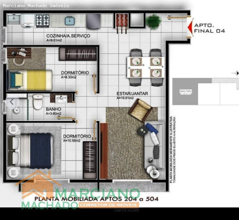 Imagem Apartamento com 2 Quartos à Venda, 67 m² em Camobi - Santa Maria Imagem Apartamento com 2 Quartos à Venda, 67 m² em Camobi - Santa Maria