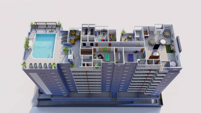 Imagem Apartamento com 1 Quarto à Venda, 50 m² em Guilhermina - Praia Grande