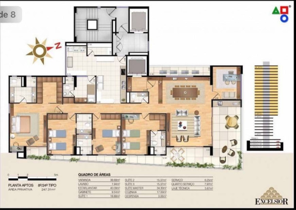 Foto do imóvel Apartamento com 3 Quartos à Venda, 187 m² em Meireles - Fortaleza