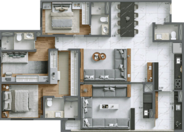 Imagem Apartamento com 3 Quartos à Venda, 125 m² em Alto Do Ipiranga - São Paulo
