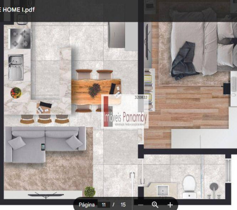 Imagem Apartamento com 1 Quarto à Venda, 35 m² em Bangu - Santo André