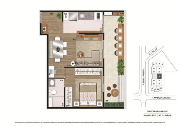 Imagem Imóvel com 1 Quarto à Venda, 48 m² em República - São Paulo Imagem Imóvel com 1 Quarto à Venda, 48 m² em República - São Paulo
