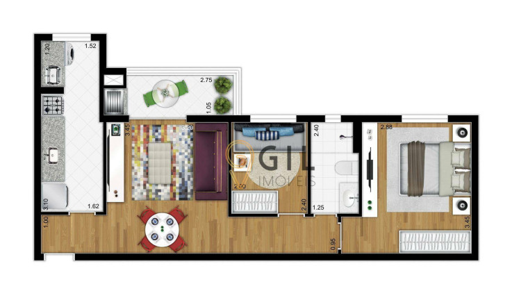 Imagem Apartamento com 2 Quartos para Alugar, 52 m² em Pagador De Andrade - Jacareí Imagem Apartamento com 2 Quartos para Alugar, 52 m² em Pagador De Andrade - Jacareí