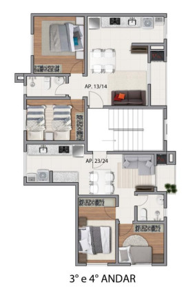 Imagem Apartamento com 3 Quartos à Venda, 80 m² em Carioca - São José Dos Pinhais