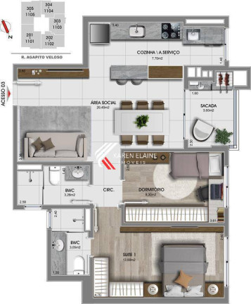 Imagem Apartamento com 2 Quartos à Venda, 70 m² em Canto - Florianópolis Imagem Apartamento com 2 Quartos à Venda, 70 m² em Canto - Florianópolis