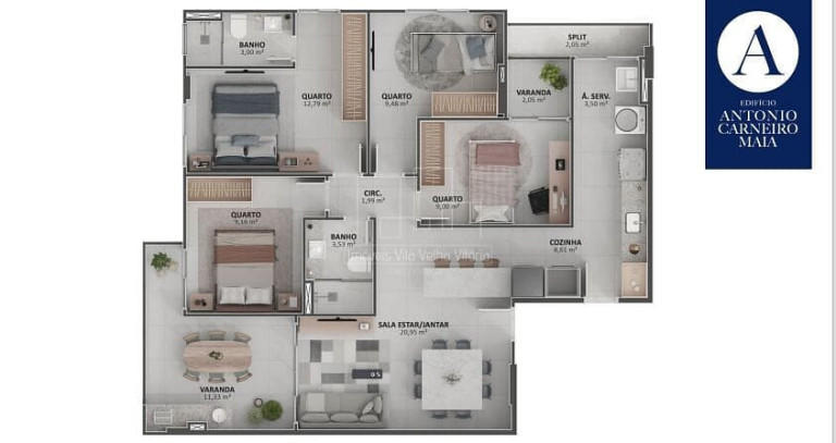 Apartamento com 4 Quartos à Venda, 102 m² em Praia Da Costa - Vila Velha