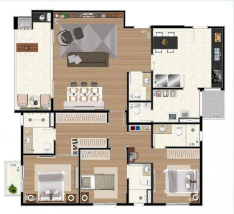 Imagem Apartamento com 4 Quartos à Venda, 211 m² em Jardim Das Nações - Taubaté Imagem Apartamento com 4 Quartos à Venda, 211 m² em Jardim Das Nações - Taubaté