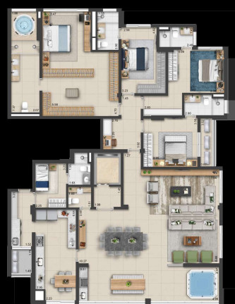 Imagem Apartamento com 3 Quartos à Venda, 153 m² em Park Lozandes - Goiânia