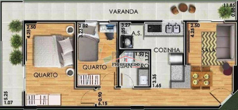 Imagem Apartamento com 2 Quartos à Venda, 67 m² em Canto Do Forte - Praia Grande