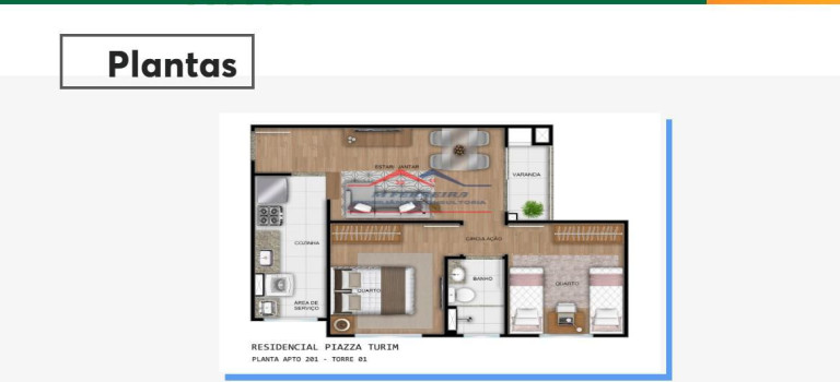 Imagem Apartamento com 2 Quartos à Venda, 37 m² em Glebas Califórnia - Piracicaba