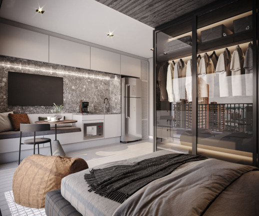 Imagem Apartamento com 1 Quarto à Venda, 22 m² em água Verde - Curitiba