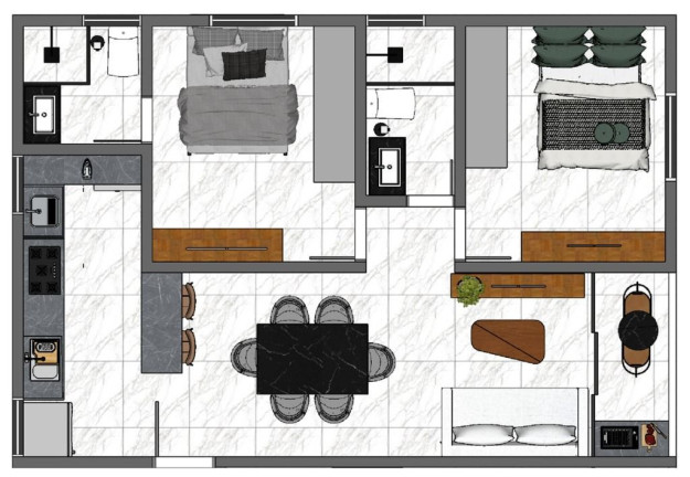 Imagem Apartamento com 2 Quartos à Venda, 55 m² em Bessa - João Pessoa