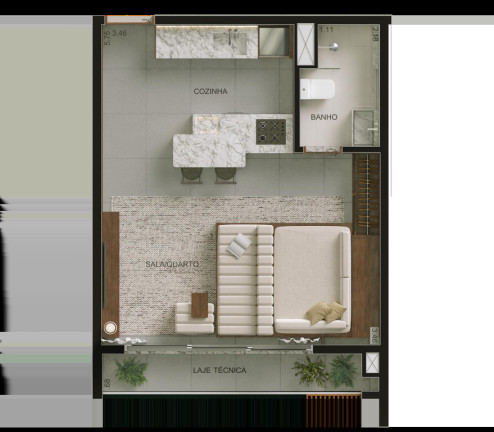 Imagem Imóvel com 1 Quarto à Venda, 38 m² em Setor Bueno - Goiânia