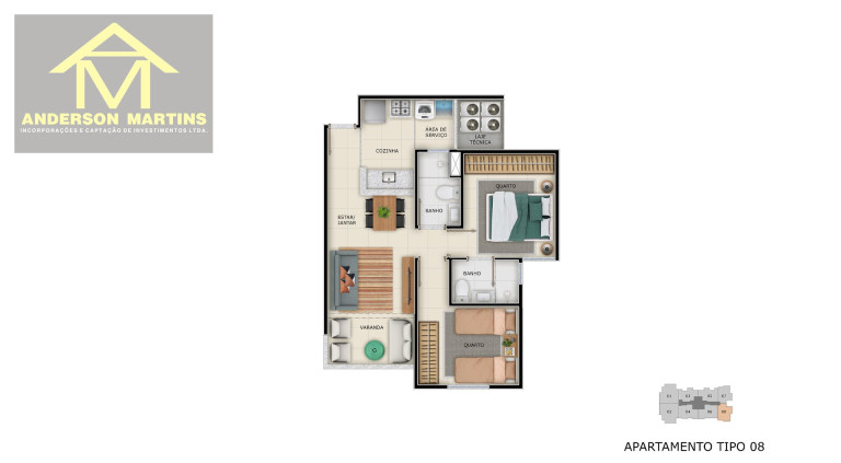 Imagem Apartamento com 2 Quartos à Venda, 51 m² em Praia De Itaparica - Vila Velha Imagem Apartamento com 2 Quartos à Venda, 51 m² em Praia De Itaparica - Vila Velha