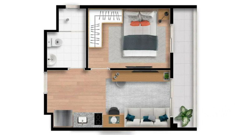 Imagem Apartamento com 1 Quarto à Venda, 30 m² em Santo Amaro - São Paulo