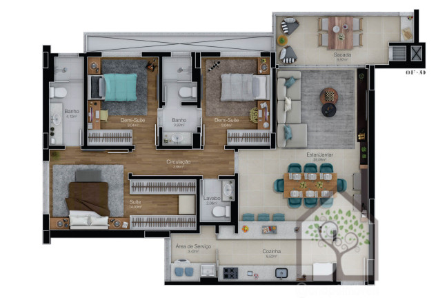 Imagem Apartamento com 3 Quartos à Venda, 101 m² em Agronômica - Florianópolis Imagem Apartamento com 3 Quartos à Venda, 101 m² em Agronômica - Florianópolis