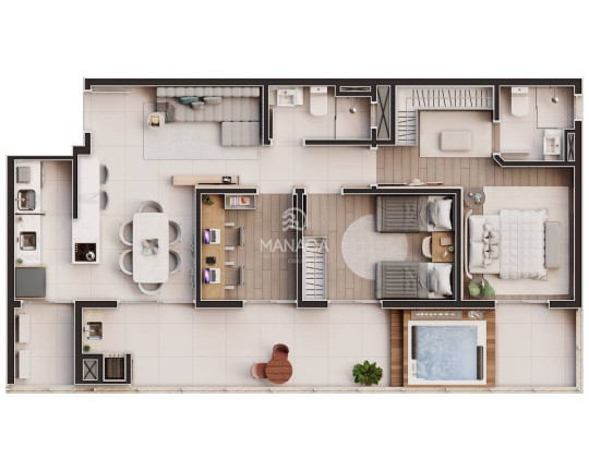 Imagem Apartamento com 3 Quartos à Venda, 95 m² em Itacolomi - Balneário Piçarras