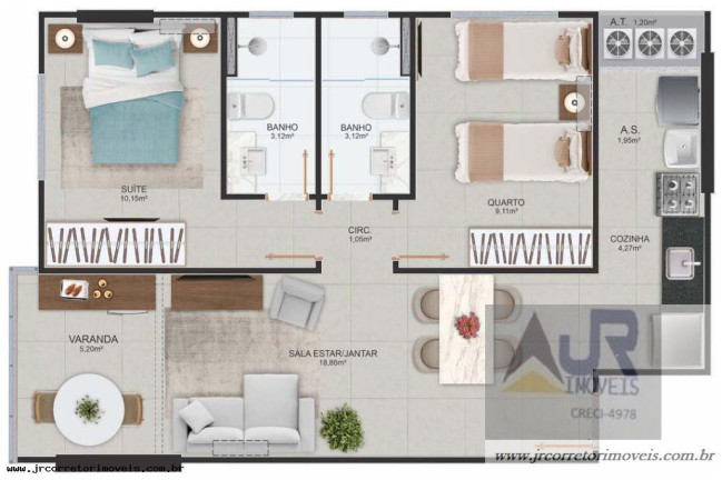Imagem Imóvel com 2 Quartos à Venda, 60 m² em Itapoã - Vila Velha