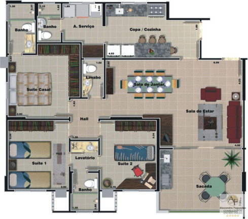 Imagem Apartamento com 3 Quartos à Venda, 105 m² em Setor Bueno - Goiânia
