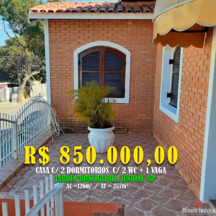 Casa com 2 Quartos à Venda, 126 m² em Jardim Bonfiglioli - Jundiaí