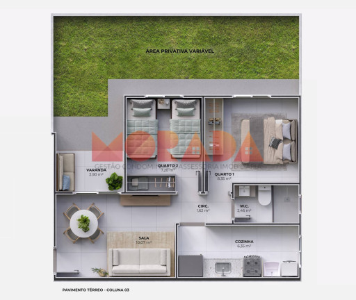 Imagem Apartamento com 2 Quartos à Venda, 43 m² em Sim - Feira De Santana