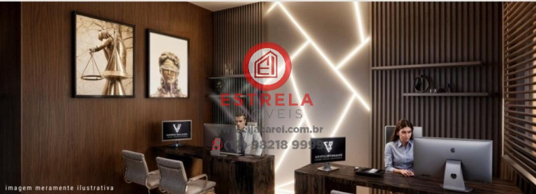 Sala Comercial para Alugar, 27 m² em Loteamento Villa Branca - Jacareí