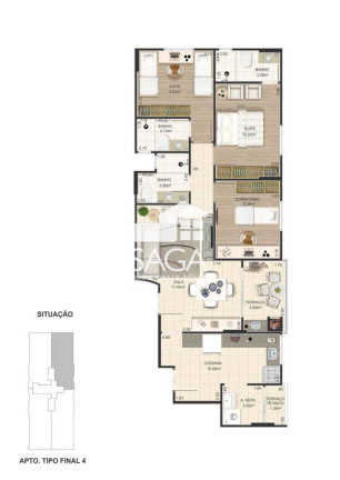 Imagem Apartamento com 3 Quartos à Venda, 85 m² em Itararé - São Vicente