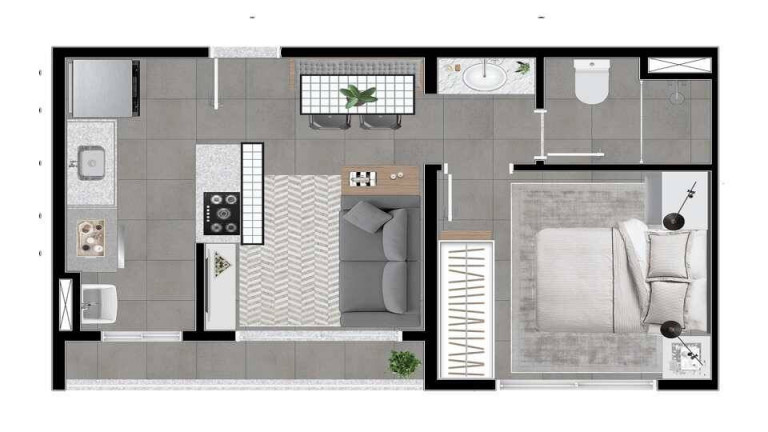 Imagem Apartamento com 1 Quarto à Venda, 33 m² em Parque Industrial - Campinas