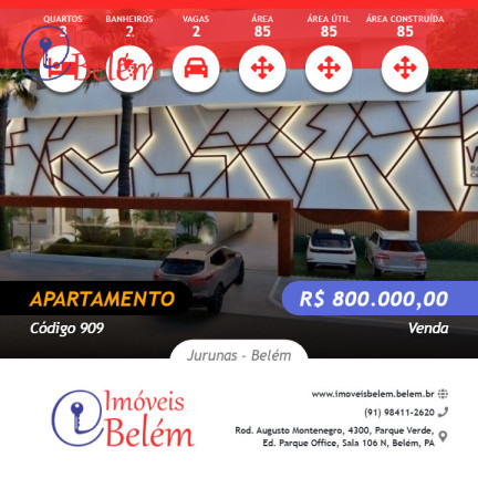 Imagem Apartamento com 3 Quartos à Venda, 85 m² em Jurunas - Belém Imagem Apartamento com 3 Quartos à Venda, 85 m² em Jurunas - Belém