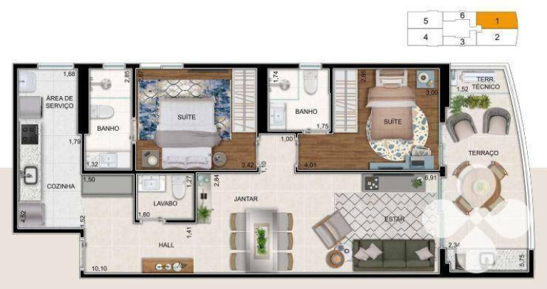 Imagem Imóvel com 1 Quarto à Venda, 44 m² em Ponta Da Praia - Santos