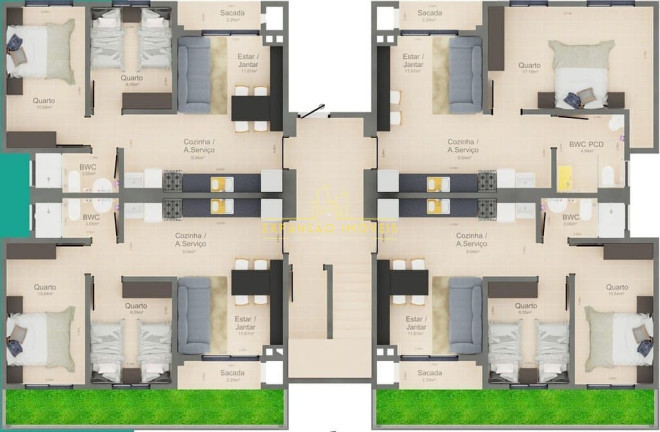 Imagem Apartamento com 2 Quartos à Venda, 52 m² em São Sebastião - Palhoça