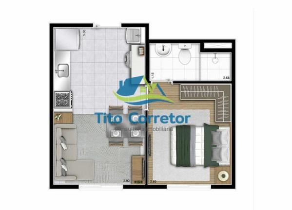 Imagem Apartamento com 1 Quarto à Venda, 26 m² em Vila Cláudia - São Paulo