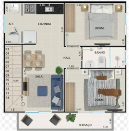 Imagem Casa com 2 Quartos à Venda, 52 m² em Vila Sonia - Praia Grande Imagem Casa com 2 Quartos à Venda, 52 m² em Vila Sonia - Praia Grande