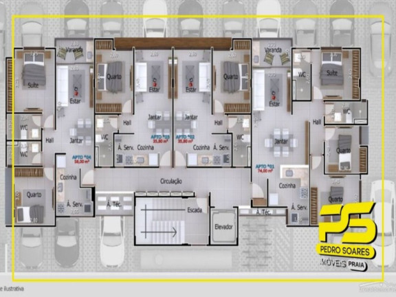 Imagem Apartamento com 3 Quartos à Venda, 74 m² em Intermares - Cabedelo
