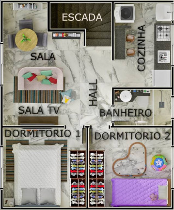 Imagem Casa com 2 Quartos à Venda, 48 m² em Caiçara - Praia Grande