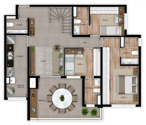 Imagem Cobertura com 3 Quartos à Venda, 108 m² em Vila Gilda - Santo André