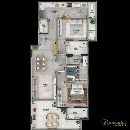 Imagem Apartamento com 3 Quartos à Venda, 105 m² em Boqueirão - Praia Grande