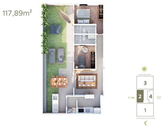 Imagem Apartamento com 2 Quartos à Venda, 73 m² em Forte - Praia Grande