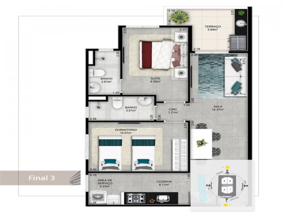 Imagem Apartamento com 2 Quartos à Venda, 65 m² em Forte - Praia Grande Imagem Apartamento com 2 Quartos à Venda, 65 m² em Forte - Praia Grande