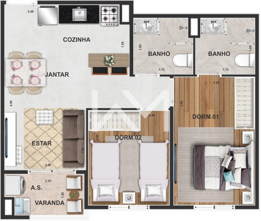Imagem Apartamento com 3 Quartos à Venda, 58 m² em Vila Flórida - Guarulhos Imagem Apartamento com 3 Quartos à Venda, 58 m² em Vila Flórida - Guarulhos