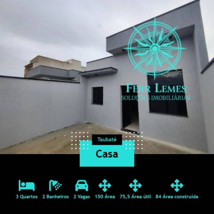 Casa com 3 Quartos à Venda, 75 m² em Areão - Taubaté