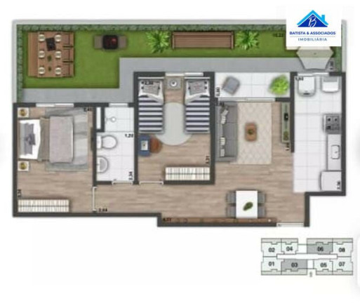 Apartamento com 2 Quartos à Venda, 20 m² em Jardim Yeda - Campinas