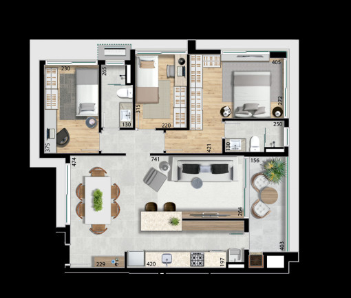 Imagem Cobertura com 3 Quartos à Venda, 133 m² em Bacacheri - Curitiba