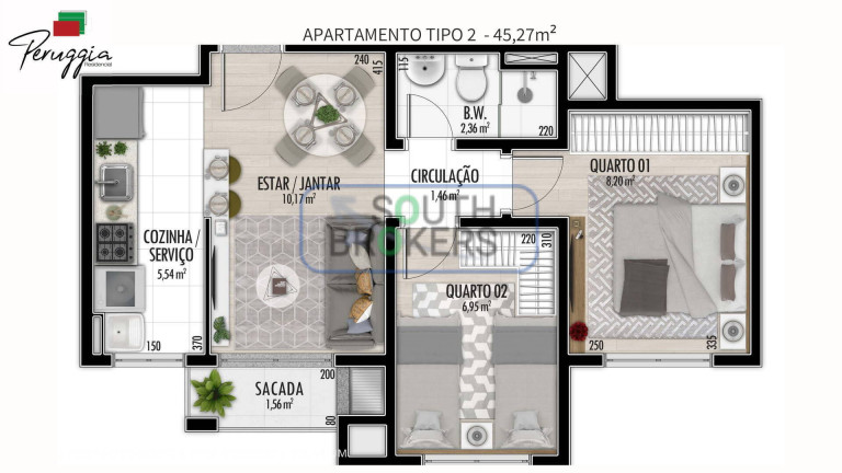 Imagem Apartamento com 2 Quartos à Venda, 44 m² em Boneca Do Iguaçu - São José Dos Pinhais Imagem Apartamento com 2 Quartos à Venda, 44 m² em Boneca Do Iguaçu - São José Dos Pinhais